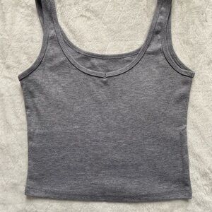 Cropped Gray Tank Top